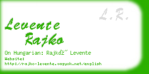 levente rajko business card